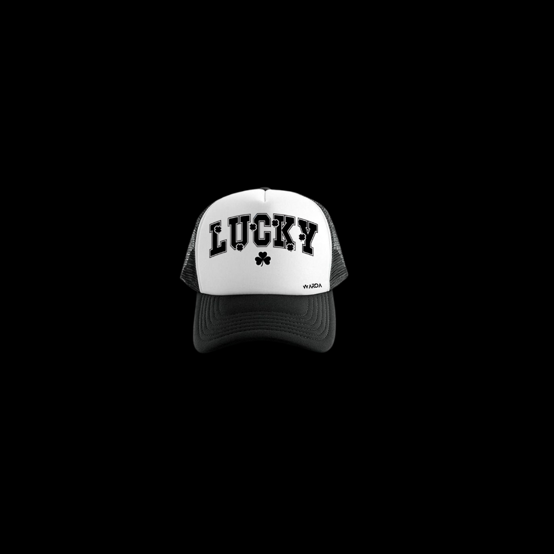 BLACK/WHITE LUCKY TRUCKER HAT