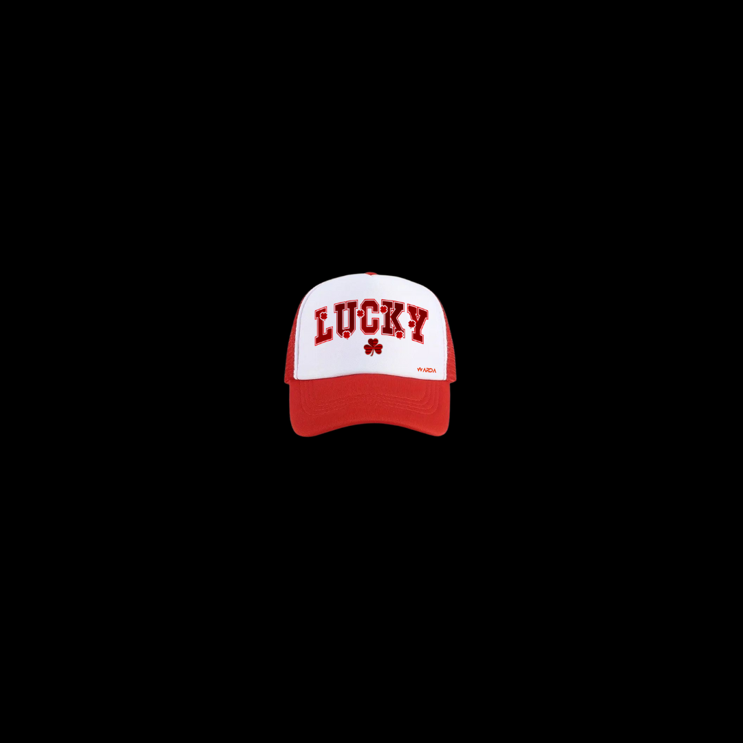 WARDA RED LUCKY TRUCKER HAT