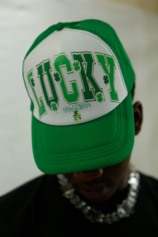 WARDA GREEN LUCKY TRUCKER HAT