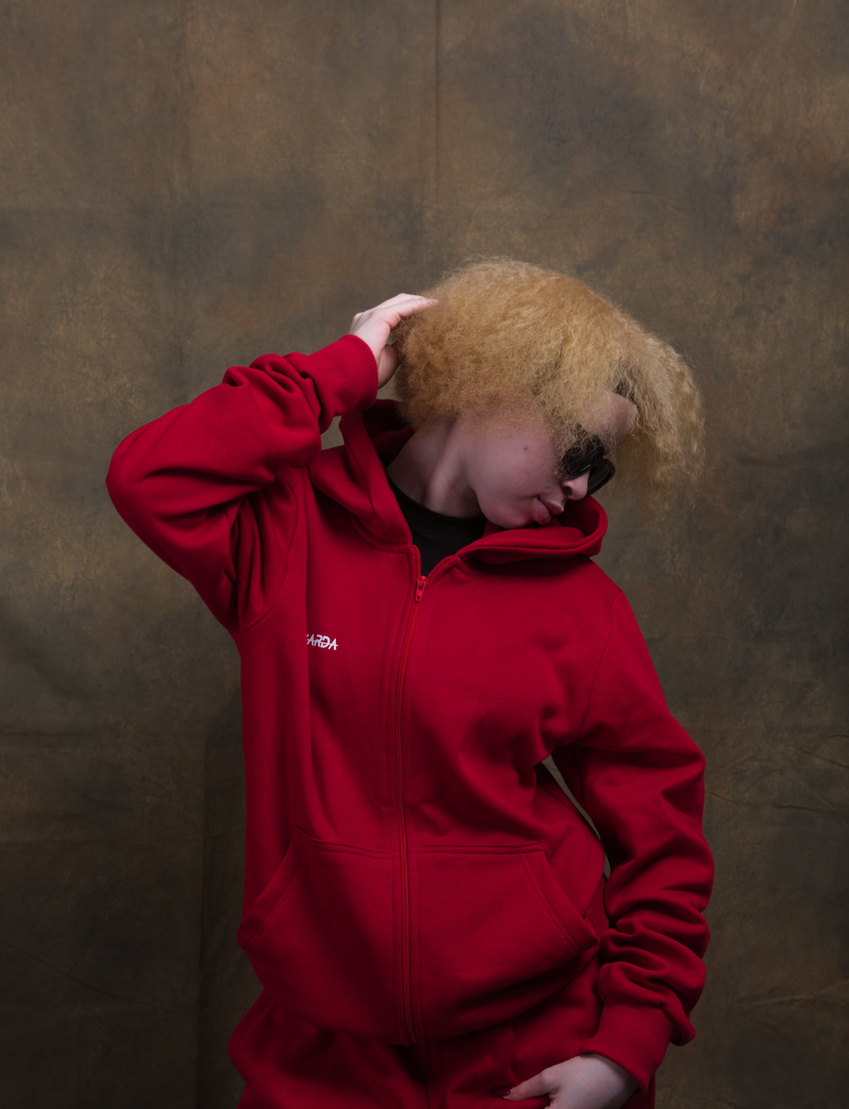 WARDA RED SWEATSET