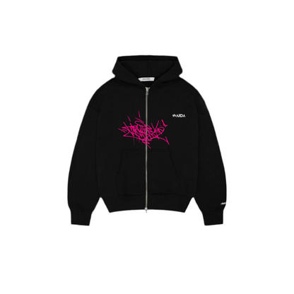 Scribble zip up jacket