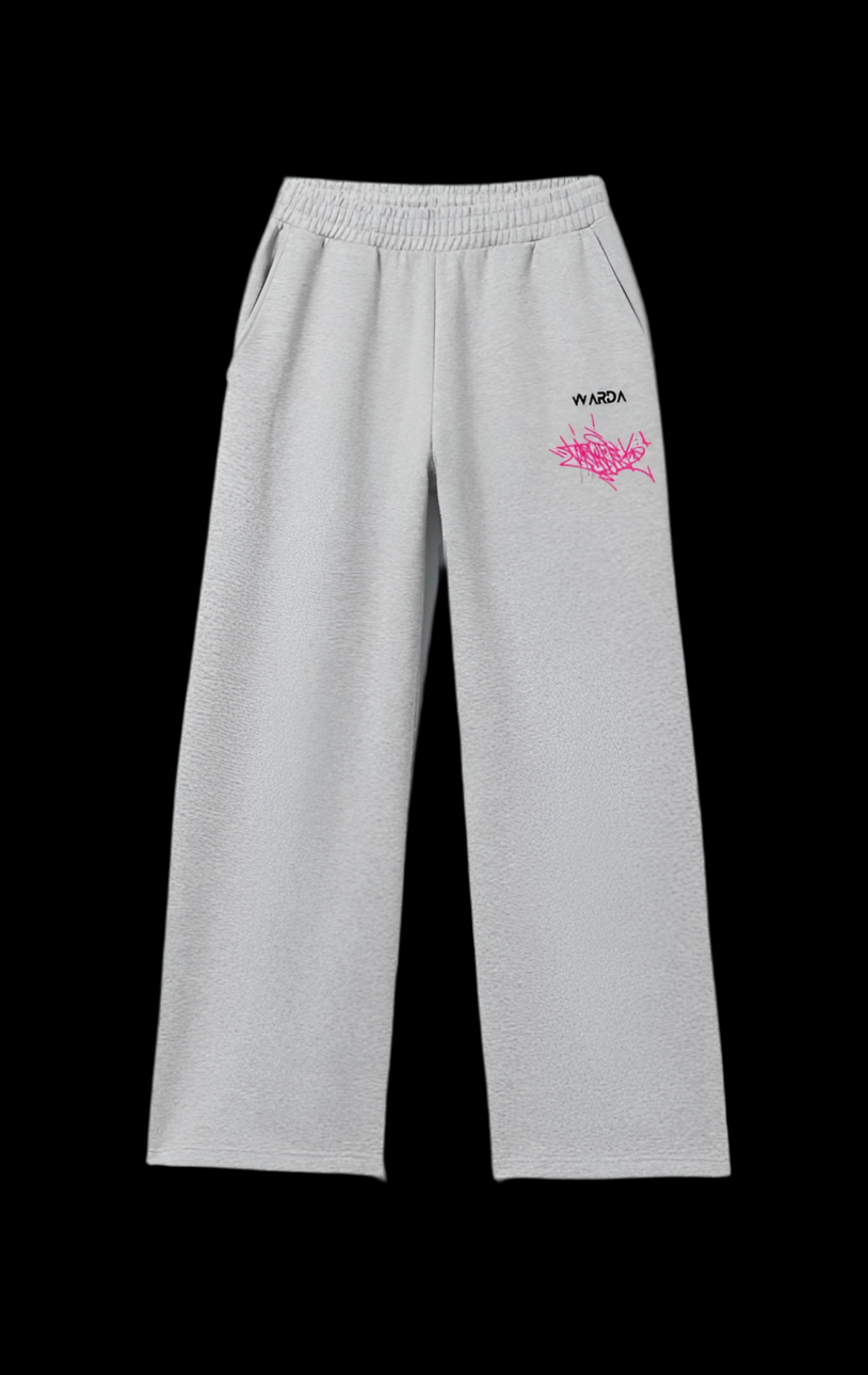 Grey scribble pants