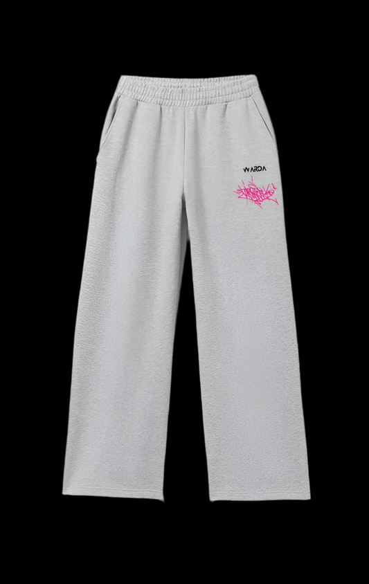 Grey scribble pants