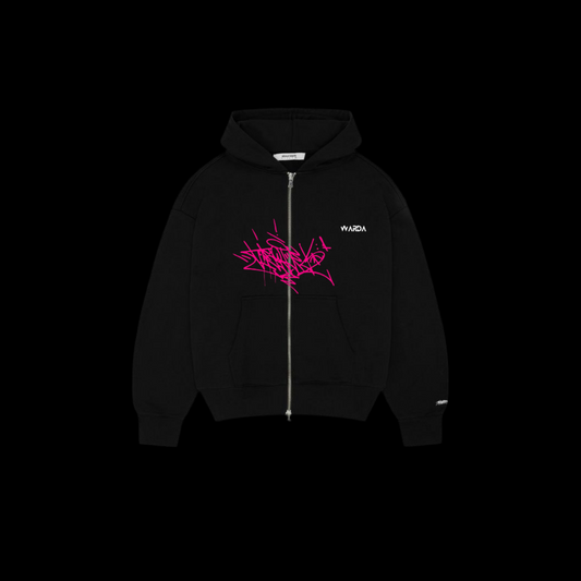 Scribble zip up jacket