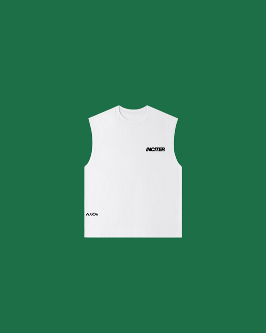 White Inciter sleeveless tee