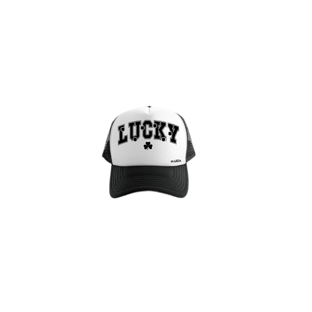 BLACK/WHITE LUCKY TRUCKER HAT