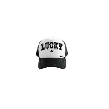 BLACK/WHITE LUCKY TRUCKER HAT