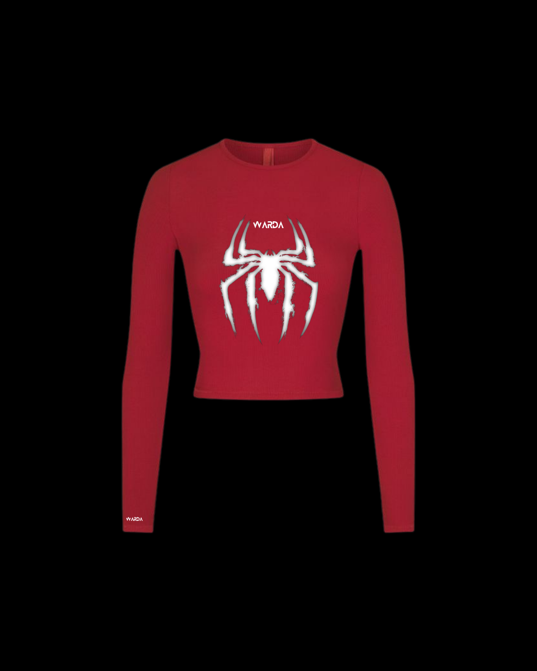 WARDA RED SPIDER CROPTOP